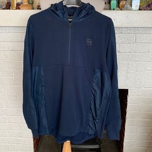 UA Microthread Terry Half Zip Hoodie, XXL, Academy Blue, NWT